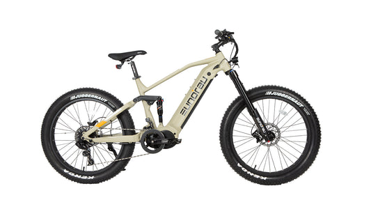 Vélo électrique E-Vélo EUNORAU QUEBEC Specter-S 3.0 ou Hunter X9, cadre en aluminium, guidon et pneus visibles.