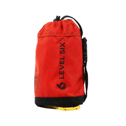 Sac de lancer compact Paddle.ca pour sauvetage en kayak ou rafting, en toile résistante avec poignée solide.