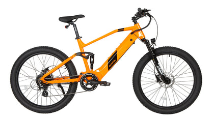 Vélo électrique Defender de la marque E-Vélo EUNORAU QUEBEC, vue de face avec cadre noir et pneus tout-terrain.