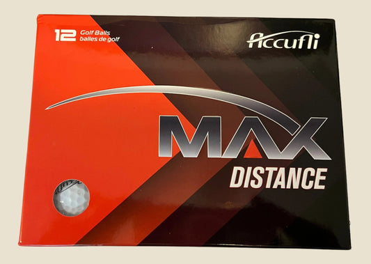 Balles de golf Accufli Max Distance de Golf Stuff, paquet de 12 balles blanches pour performance longue distance