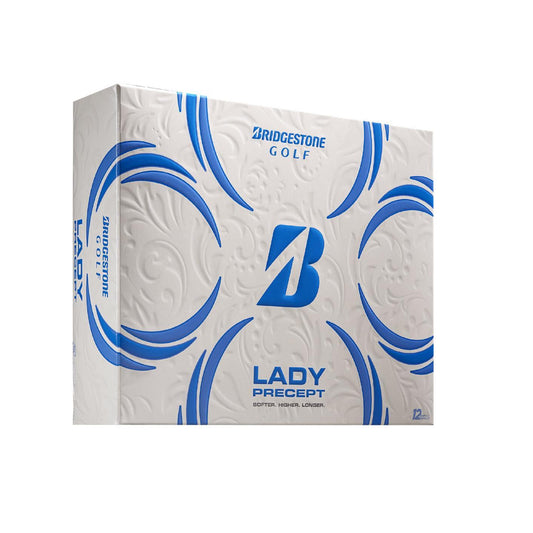 Balles de golf Bridgestone Lady Precept 2021, boîte de 12, blanches, conçues pour femmes, équipement de golf de la marque Golf Stuff