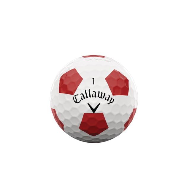 Ballons de golf Callaway Chrome Soft Truvis 2022, balle de golf colorée avec motif Truvis, marque Golf Stuff