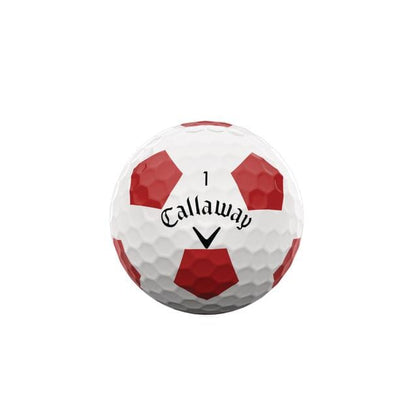 Ballons de golf Callaway Chrome Soft Truvis 2022, balle de golf colorée avec motif Truvis, marque Golf Stuff