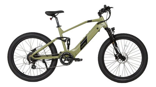 Vélo électrique Defender de la marque E-Vélo EUNORAU QUEBEC, vue de côté avec cadre noir et roues modernes.