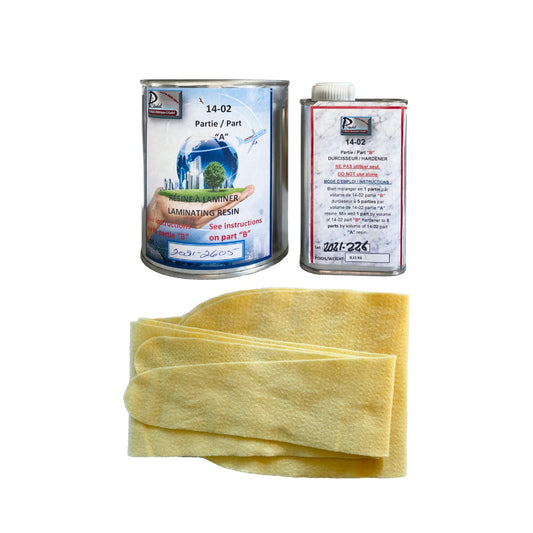 Kit de fixation pour canoë Paddle.ca, plaque de glissement en kevlar pour protection et réparation du fond du canoë.