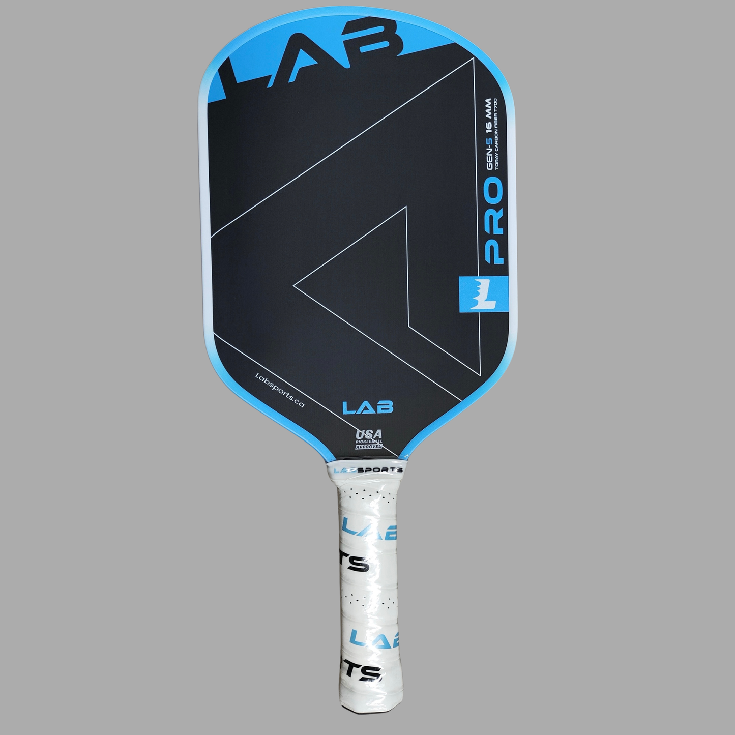 Raquette de pickleball LabPro de LabPickleball, avec poignée en caoutchouc et surface en composite pour jeu en intérieur et extérieur.