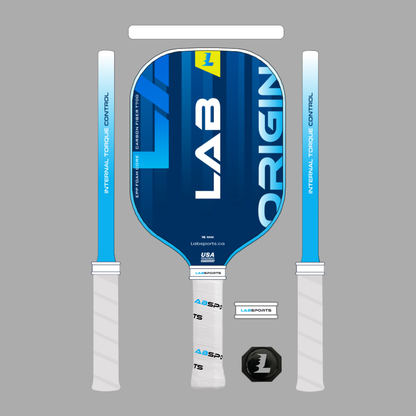 Raquette de pickleball LabSports Origin en fibre de carbone T700 avec noyau EPP 16 mm conçue pour le contrôle et la stabilité