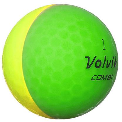 Ballons de golf Volvik Vivid Combi, balle de golf verte et jaune en emballage de 3, marque Golf Stuff