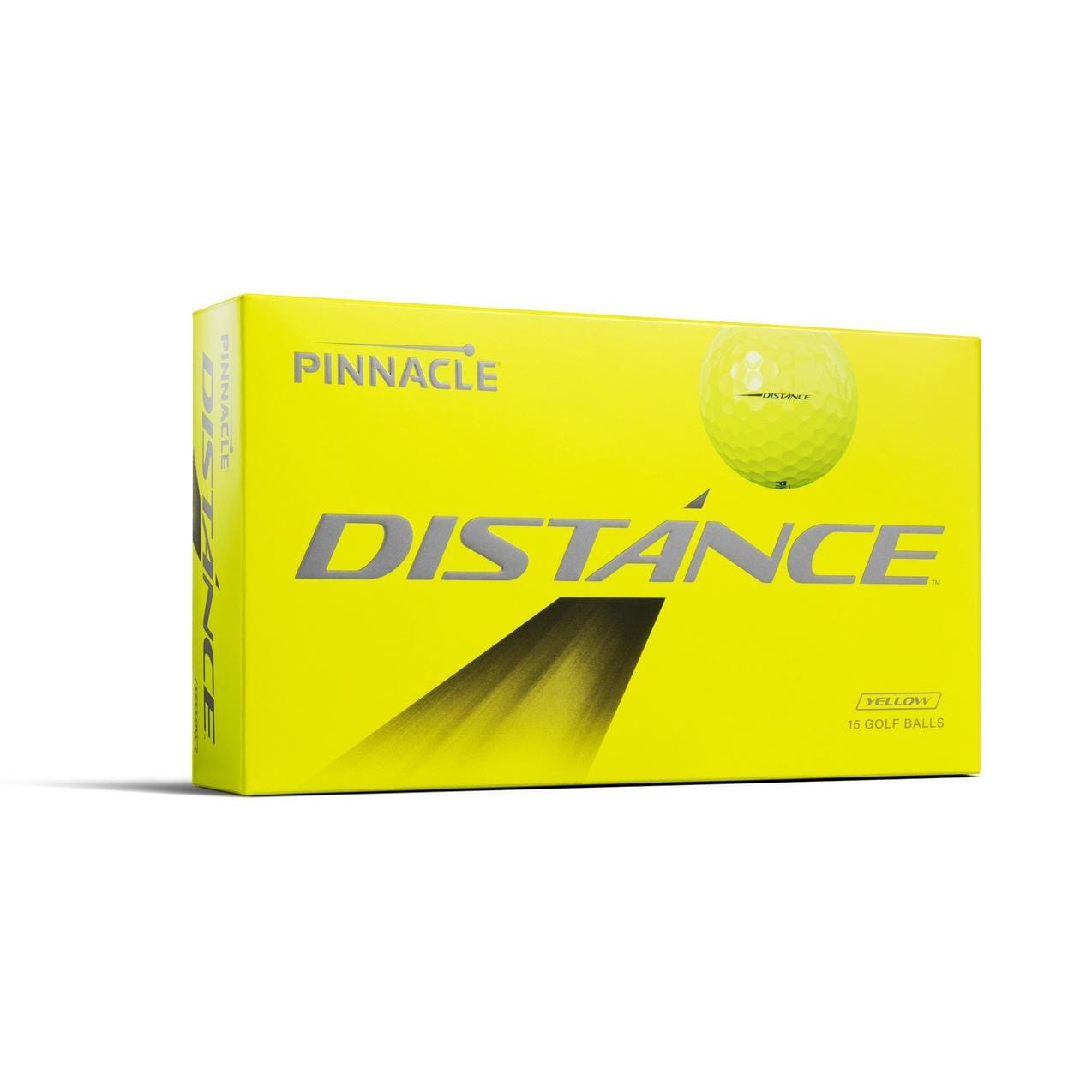 Boîte de 12 balles de golf jaunes Pinnacle Distance Golf Balls 2025, balles de golf de marque Golf Stuff pour longue distance