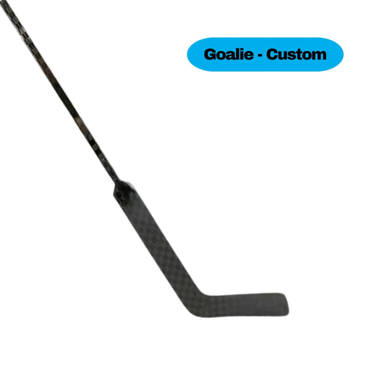 Bâton de gardien de hockey Pro All Black personnalisé, carbone noir, fond blanc