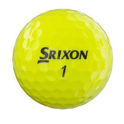 Ballons de golf Srixon Q Star Tour 5 '24 de Golf Stuff, ensemble de balles de golf blanches avec logo Srixon.