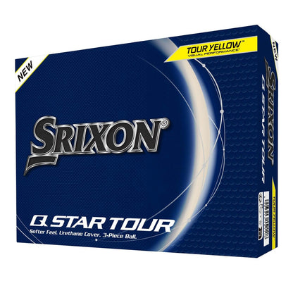 Boîte de 12 balles de golf Srixon Q Star Tour 5 '24 de couleur jaune, conçues pour optimiser la performance sur le terrain