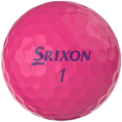 Balles de golf Soft Feel pour femmes Srixon 2025, balles de golf blanches avec logo Srixon, adaptées pour le golf.