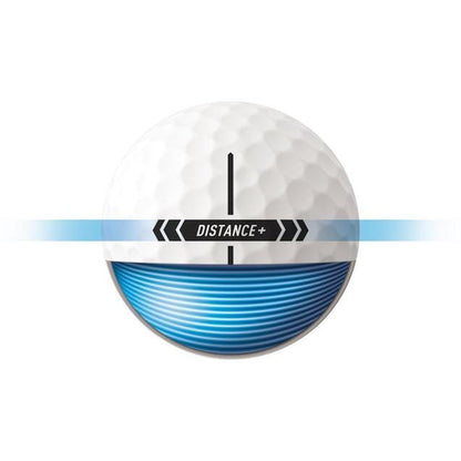 Balles de golf TaylorMade Distance+ blanches pour 2025, paquet de 25, Balles de golf de haute performance de Golf Stuff