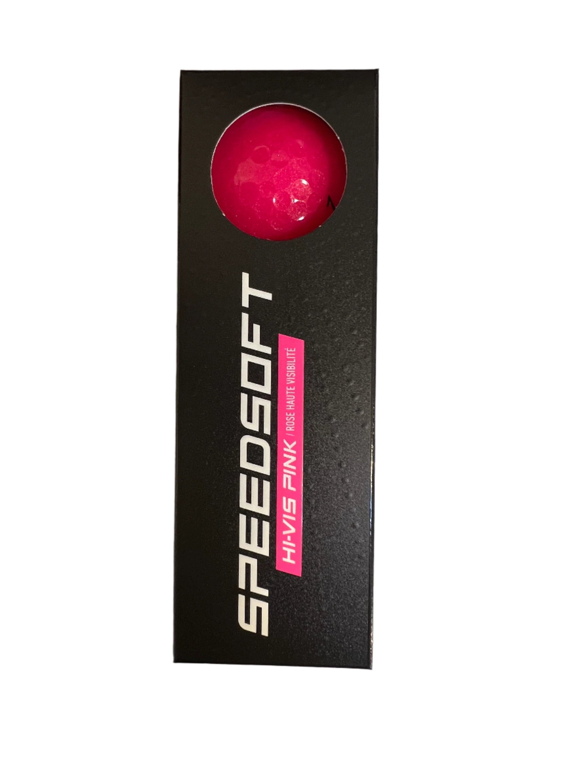 Balles de golf TaylorMade TM25 SpeedSoft, paquet de trois, rose, balls de golf de haute performance.