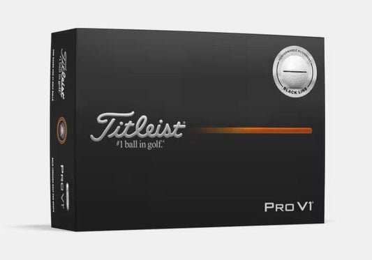 Balles de golf Titleist Pro V1 2025 Aim Performance Alignement, boîte de 12, blanches, pour performance et précision.