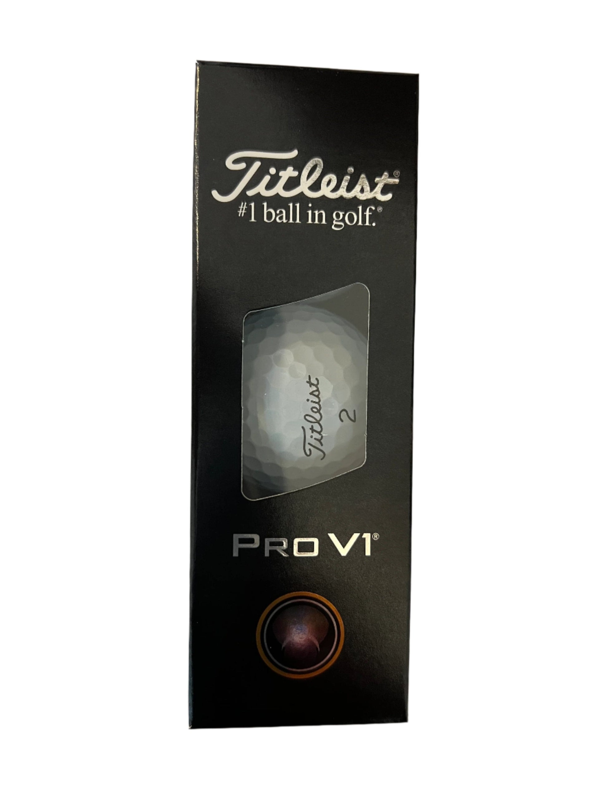 Balles de golf Titleist Pro V1 2025 blanches dans un emballage, conçues pour performance et contrôle sur le terrain de golf