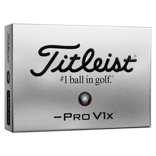 Boules de golf Titleist Pro V1x Left Dash dans une boîte de 12, balles de golf de haute performance pour le jeu.