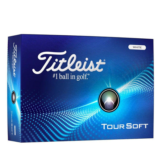 Balles de golf Titleist Tour Soft 2024, boîte de 12, balles blanches de haute performance pour le golf.