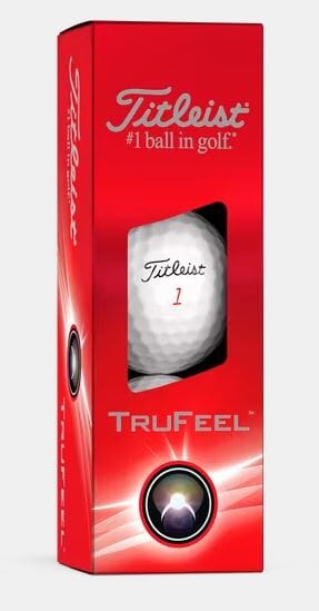 Boules de golf Titleist Trufeel 2024 blanches dans un emballage de trois, conçues pour une performance optimale sur le terrain.