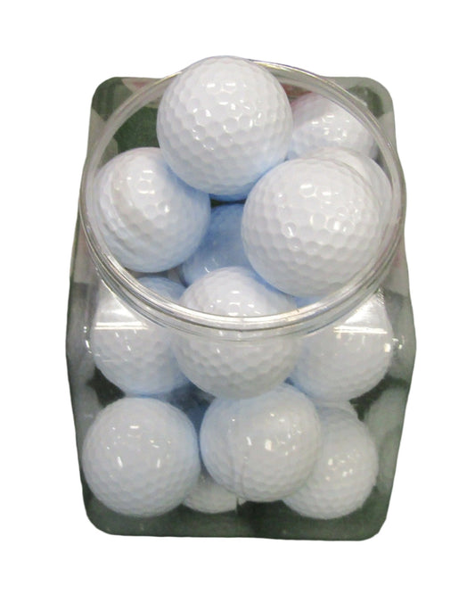 Ball golf blanc en vrac Golf Stuff, ensemble de balles de pratique à deux couches pour entraînement et jeu.