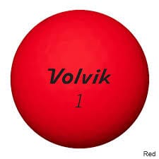Ballons de golf Volvik Vimax Soft de la marque Golf Stuff, en rouge, dans un emballage de trois.