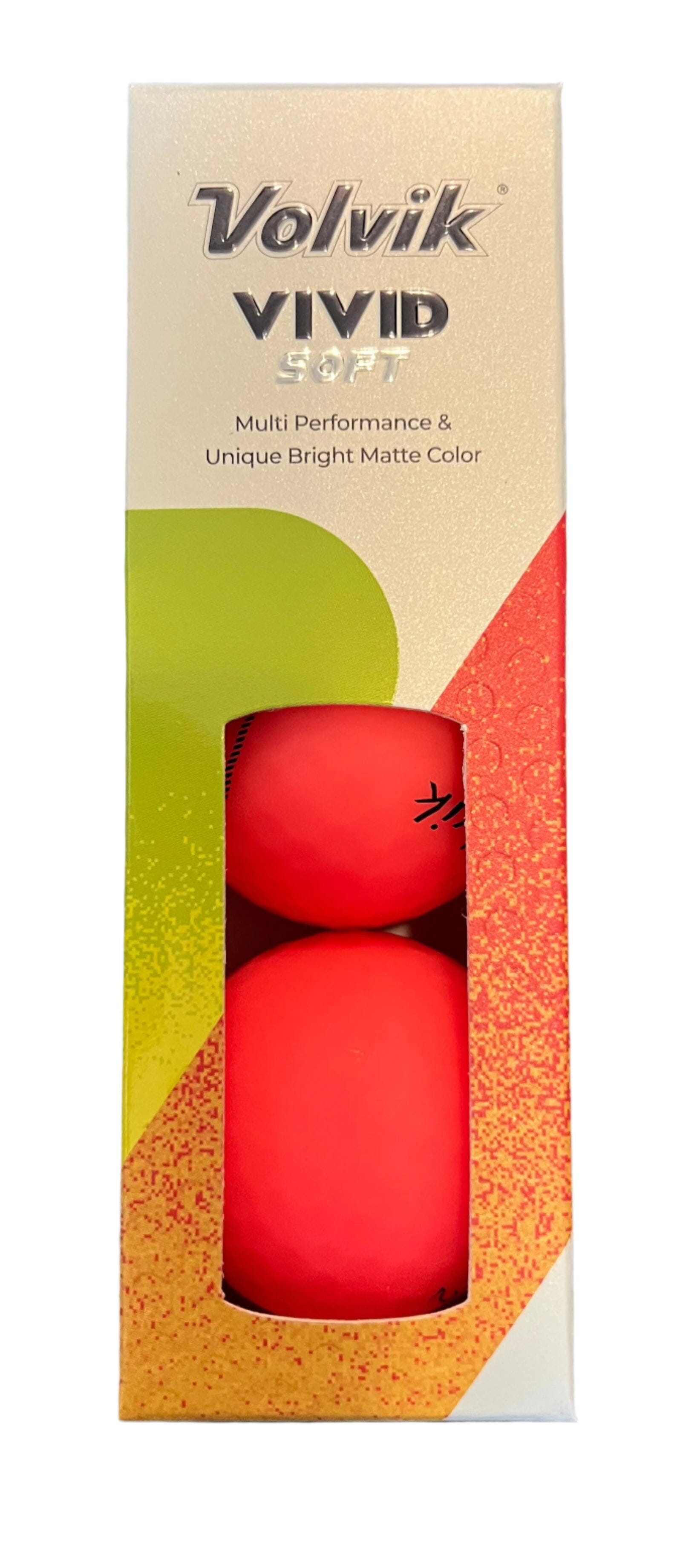 Balles de golf Vivid Soft de Golf Stuff, balles de golf rose dans leur emballage.