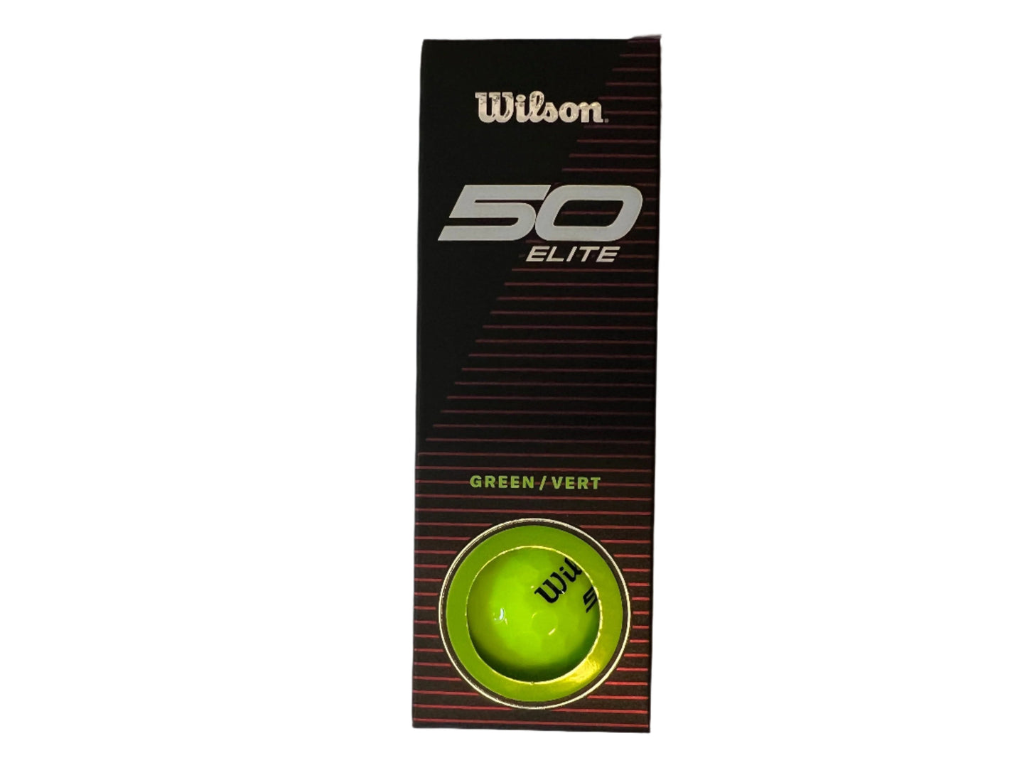 Balles de golf Wilson 50 Elite 2023, balles de golf vertes dans un étui, conçues pour performance et durabilité