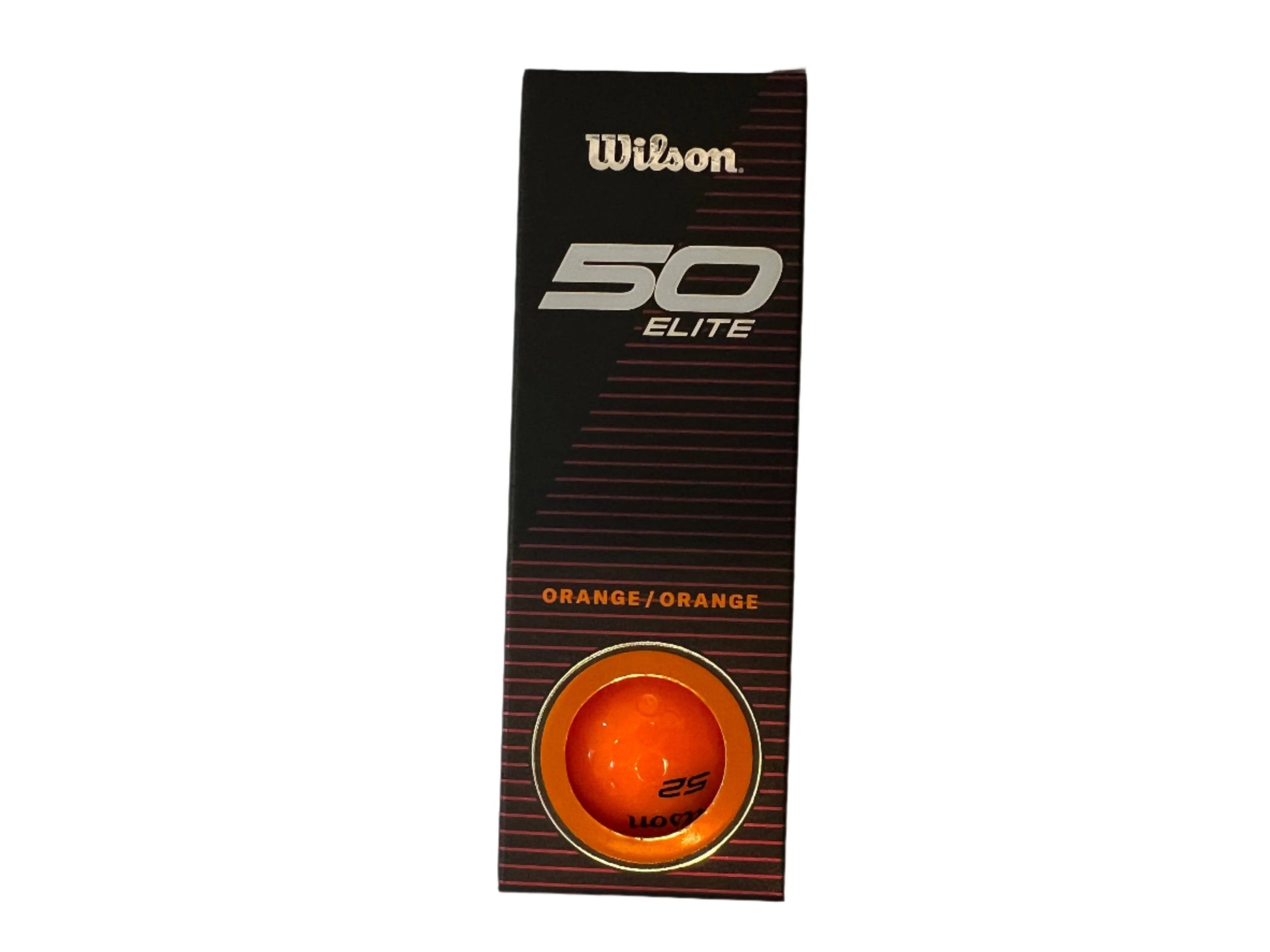 Balles de golf Wilson 50 Elite '23, balle de golf orange dans un étui, conçues pour performance et durabilité