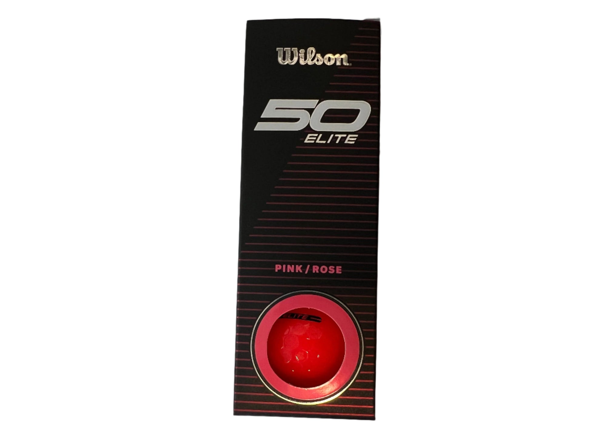 Balles de golf Wilson 50 Elite '23 en rose, emballage de 3, balles de golf de haute performance pour tous les niveaux.