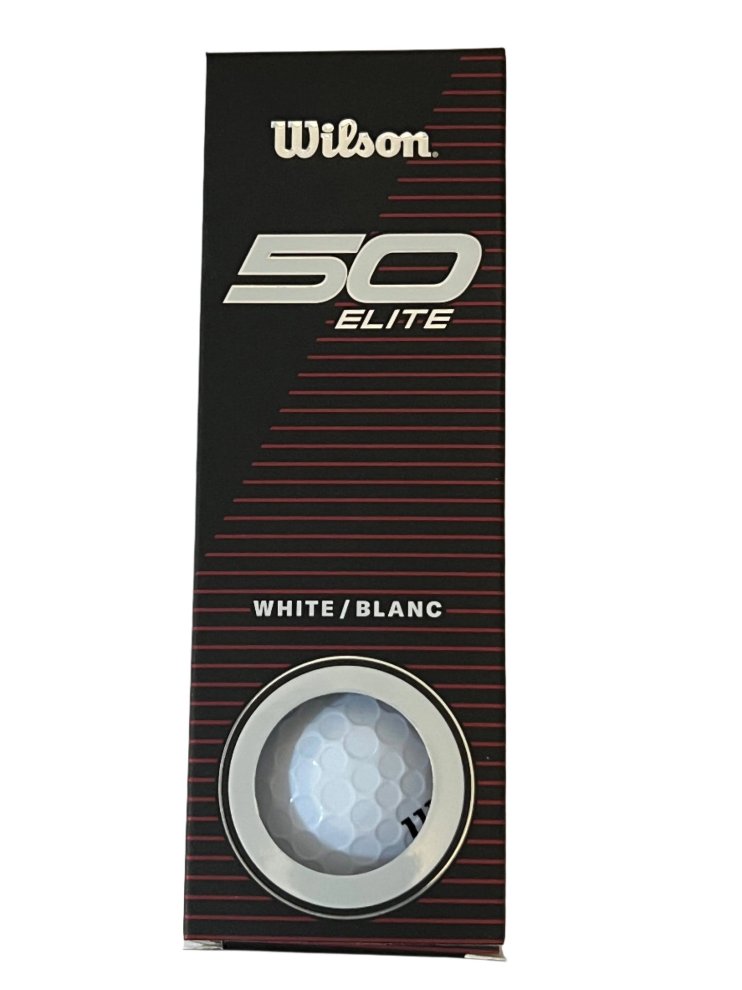 Balles de golf Wilson 50 Elite 2023, balle blanche dans un emballage souple, conçues pour performance et durabilité