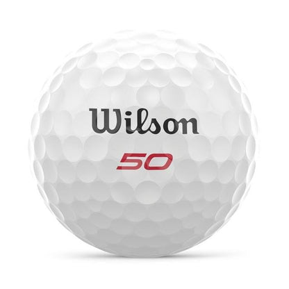 Ballons de golf Wilson 50 Elite White, double lot de 24 pour 2023, balles de golf de haute performance.