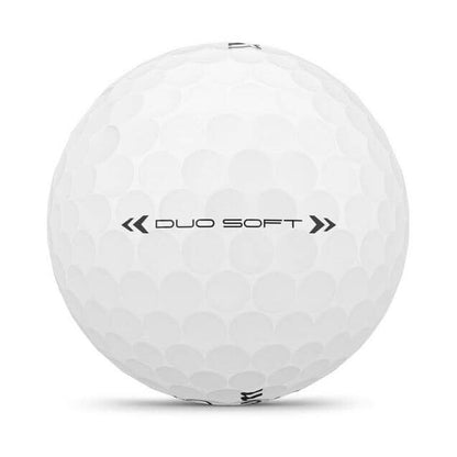 Balles de golf Wilson Duo Soft 2025, balles de golf blanches et souples, idéales pour le golf.